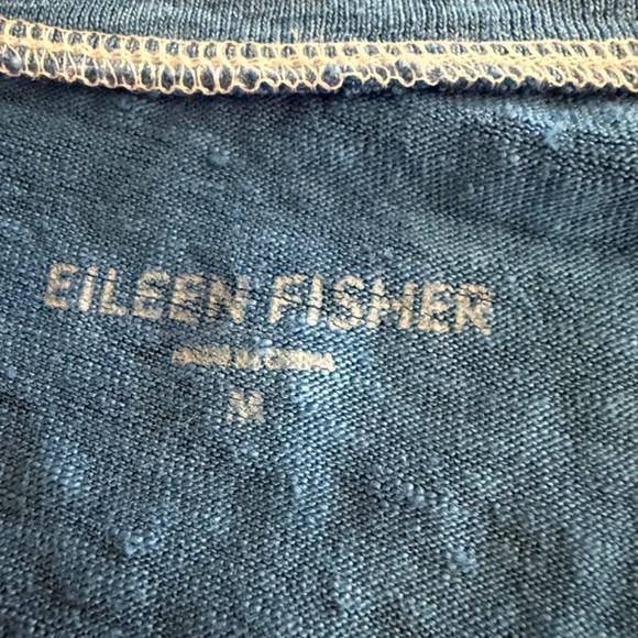 Eileen Fisher M blue tank linen - Picture 5 of 5